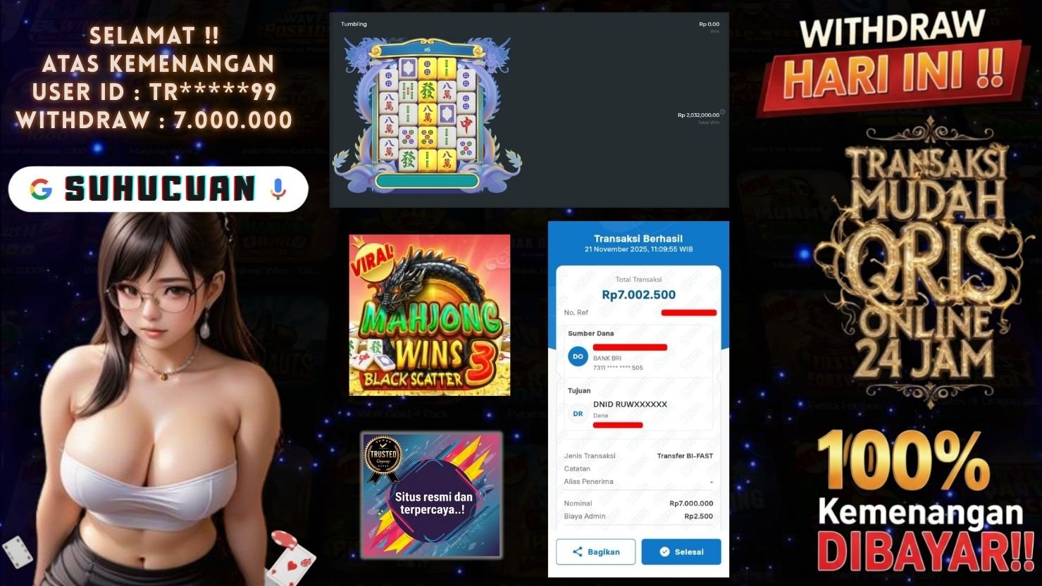 SUHUCUAN JACKPOT SLOT MAHJONG WINS 3 - BLACK SCATTER